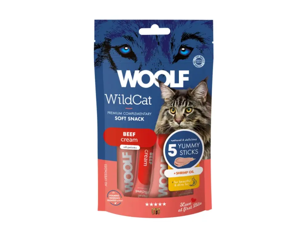 WOOLF WildCat Cream Functional Beef 5x14g Ihned K Objednání