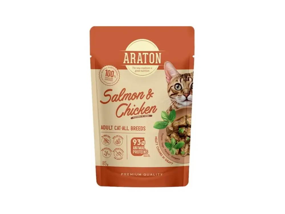 Araton Cat kaps. Adult Salmon/Chicken 85 g Jen Po Omezenou Doba