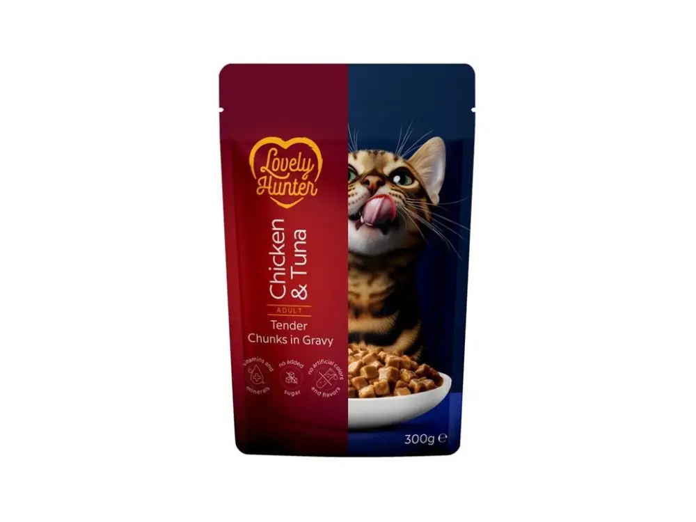 Výprodej Lovely Hunter Cat kaps. Adult Chicken/Tuna 300 g