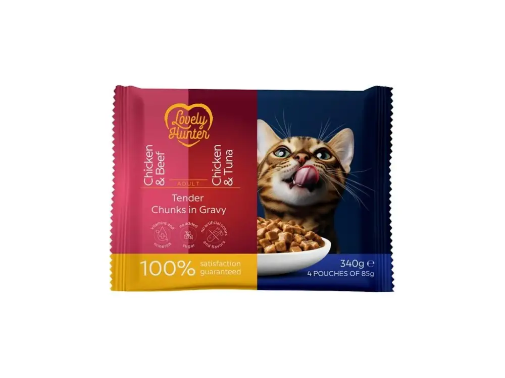 Lovely Hunter Cat kaps. Adult Multipack 4 x 85 g Dokud Zásoby Vydrží