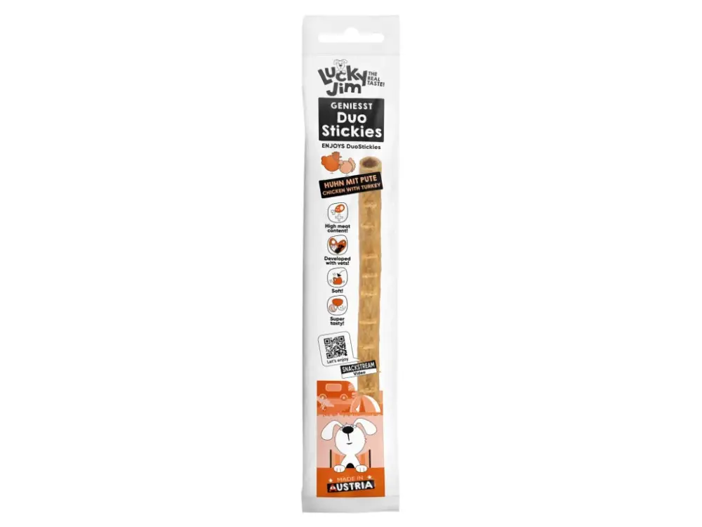 Lucky Jim DuoStickies kuře s krůtou 15 g Pouze Dnes