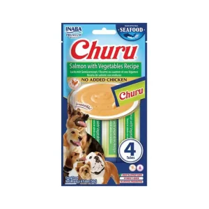 Inaba Churu dog snack losos a zelenina 4x14 g Akce