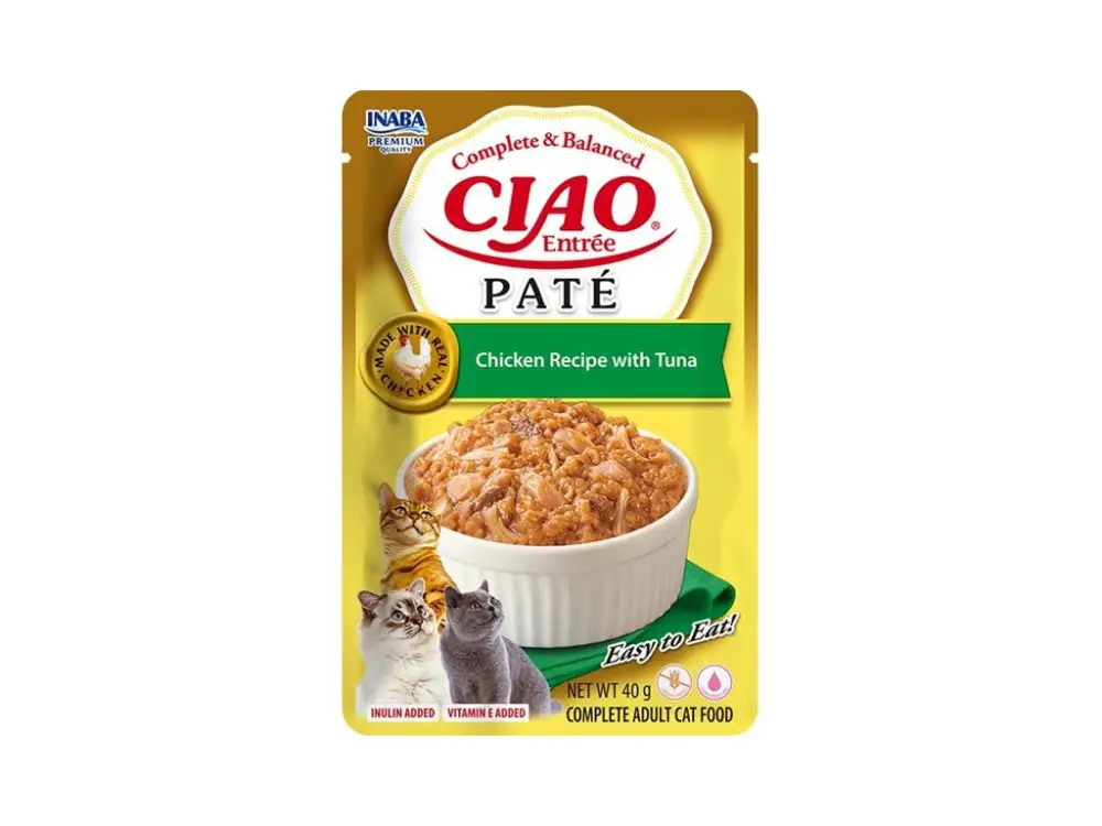 Inaba Ciao Entrée Paté kuře a tuňák 40 g Přímo Od Výrobce