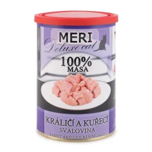 MERI Deluxe Cat konzerva králičí a kuřecí svalovina 400g Aktuální