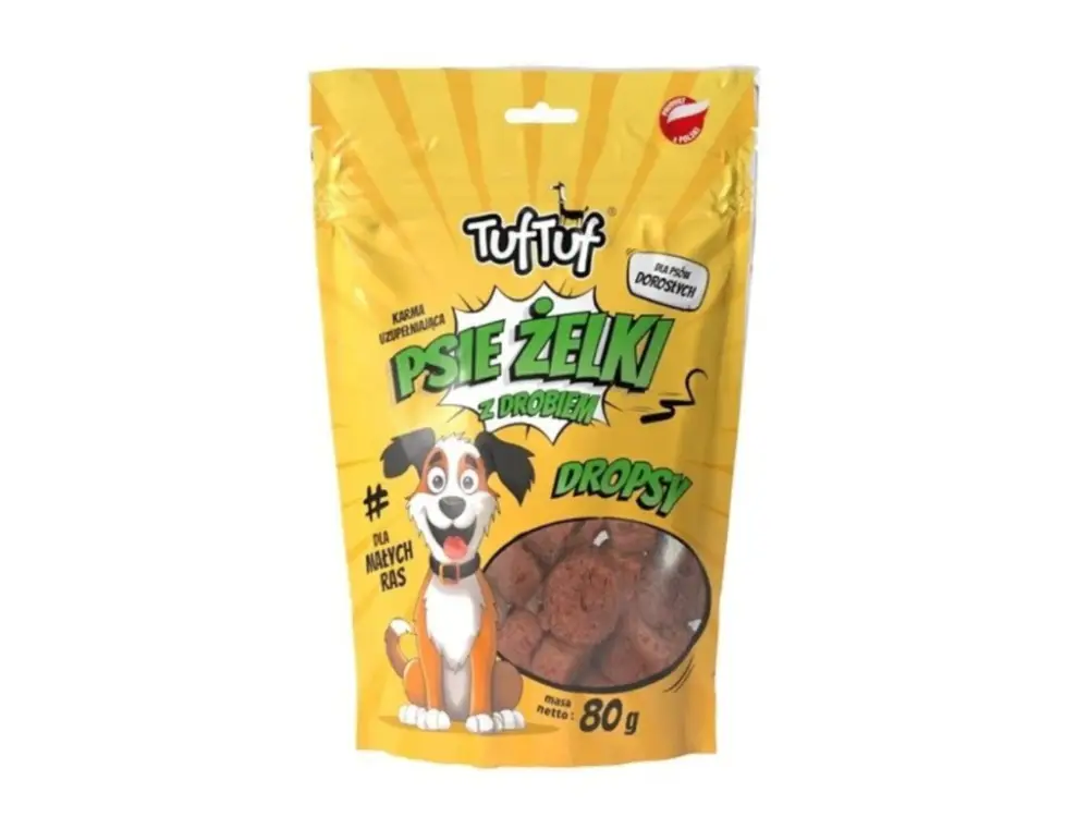 Novinka TufTuf Super měkké drůbeží dropsy pro malá plemena 80 g