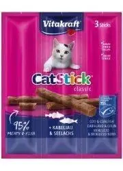VITAKRAFT Cat Stick Kabanosy s treskou pro kočky 3x18g Objednat Nyní