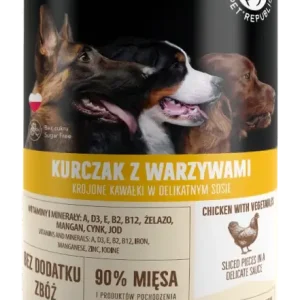 Oblíbený PetRepublic kousky v omáčce s kuřecím masem a zeleninou 1250g