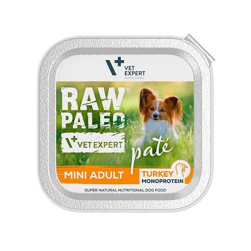 Vetexpert RAW PALEO PATE MINI adult turkey 150g - indická etiketa Objednat Nyní