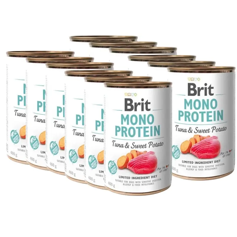 Akční Nabídka BRIT MONO PROTEIN TUNA & SWEET POTATO 12x400g