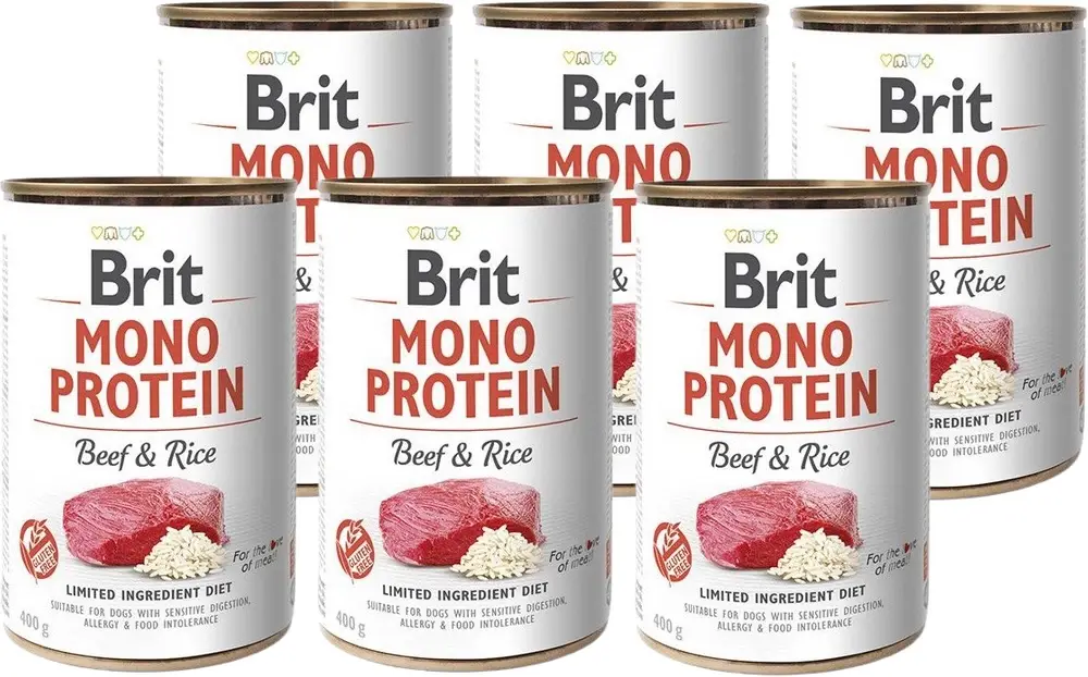 BRIT MONO PROTEIN HOVĚZÍ MASO A HNĚDÁ RÝŽE 6x400g Nakupujte Hned