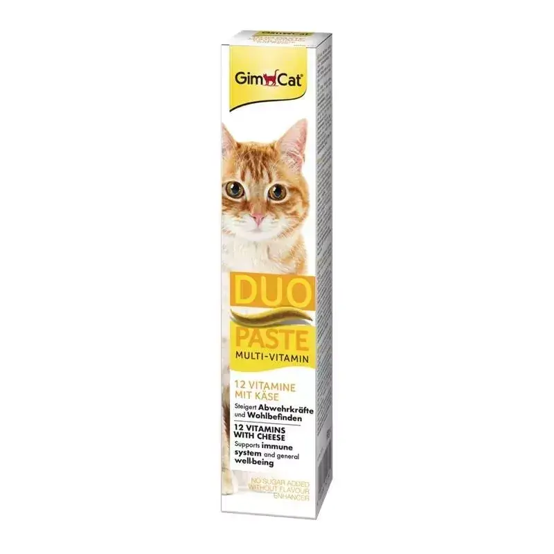 Autentický GIMBORN Gim Cat Pasta Multi-Vitamin Duo se sýrem 50g