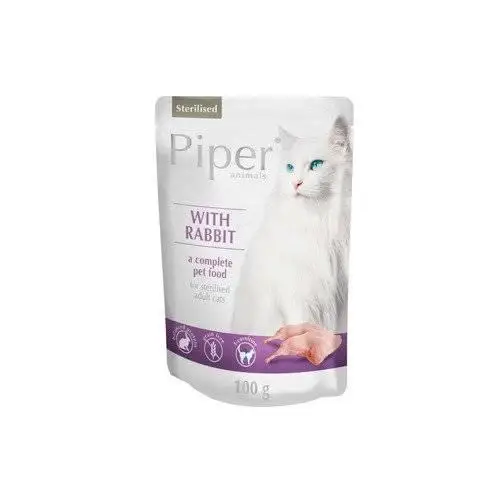 Levný DOLINA NOTECI Piper pro sterilizované kočky s králíkem 10x100g