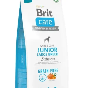 Akce Brit Care Grain-free Junior Large Breed Salmon & Potato 12 kg + PAKA ZWIERZAKA - koňské maso 120g SLEVA 2%
