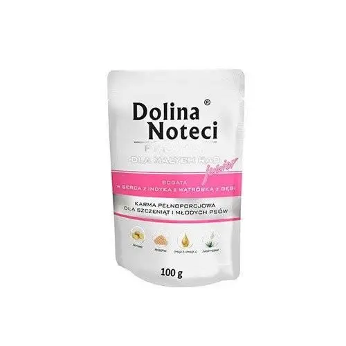 Dolina Noteci PREMIUM pro malá plemena JUNIOR s krůtím srdcem a husími játry kapsička 10x100g SLEVA 3% Sezónní Sleva