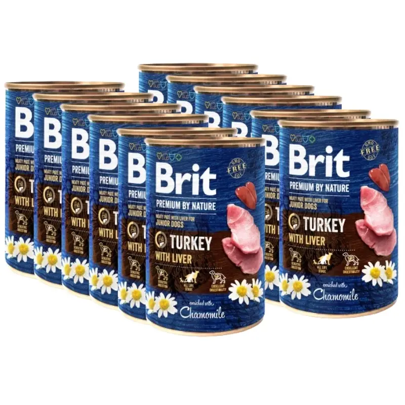 Brit Premium by Nature Turkey With Liver 12x400gSLEVA 2% Originální