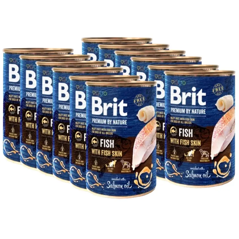 Brit Premium by Nature Fish with Fish Skin 12x400g SLEVA 2% Nejlepší Volba