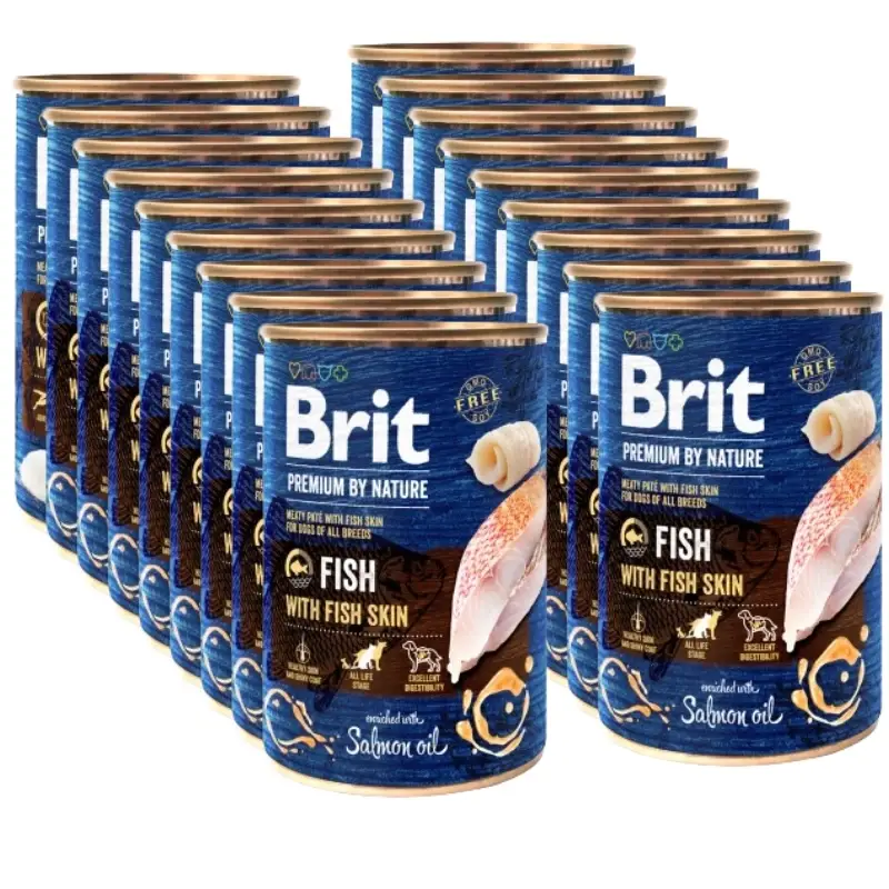 Nejprodávanější Brit Premium by Nature Fish with Fish Skin 24x400g SLEVA 3%