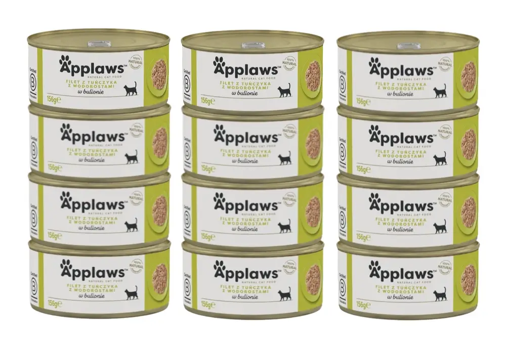 Applaws cat Tuňák filet s mořských řas 12x156 g Sleva
