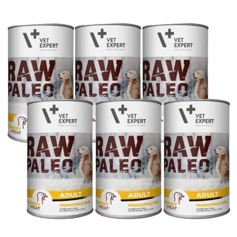 Přímo Od Výrobce Vetexpert RAW PALEO adult turkey 6x400g - krůtí konzerva