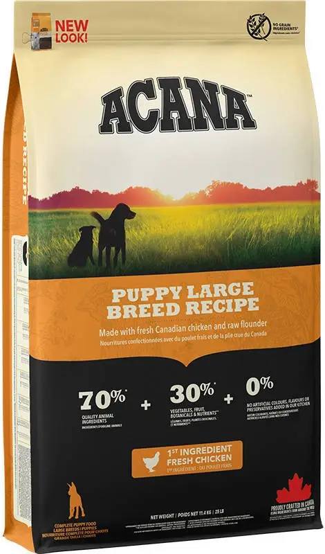ACANA HERITAGE Puppy Large Breed 2x11,4 kg Omezená Nabídka