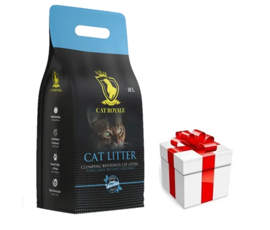 Cat Royale Naturalny bentonitová drť 10l + překvapení pro kočku ZDARMA Finální Výprodej