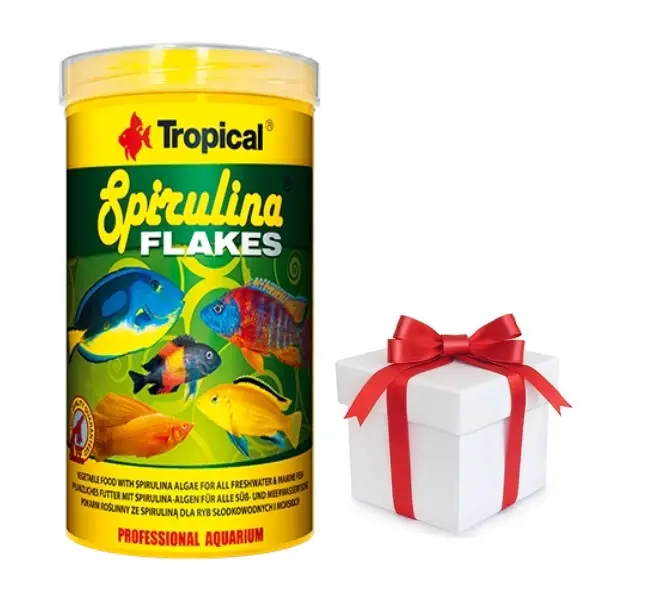 TROPICAL Spirulina Flakes 5000ml + vzorek krmiva pro ryby ZDARMA Originální