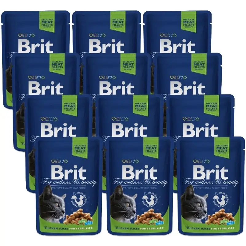 Cenová Bomba BRIT Cat Sterilised kuře 12x100g