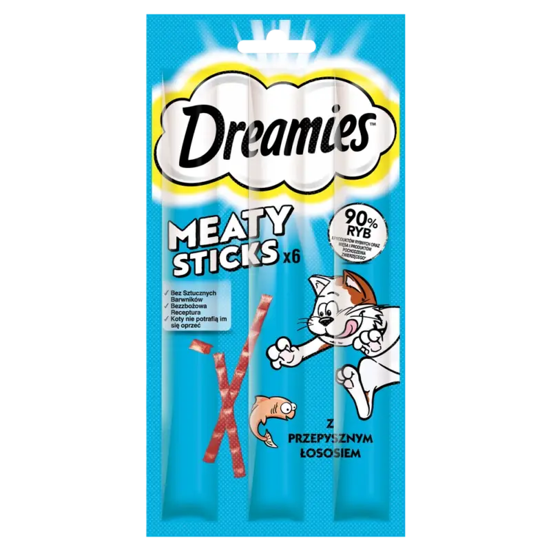DREAMIES 30g - Doplňkové krmivo pro dospělé kočky s lahodným lososem Akce