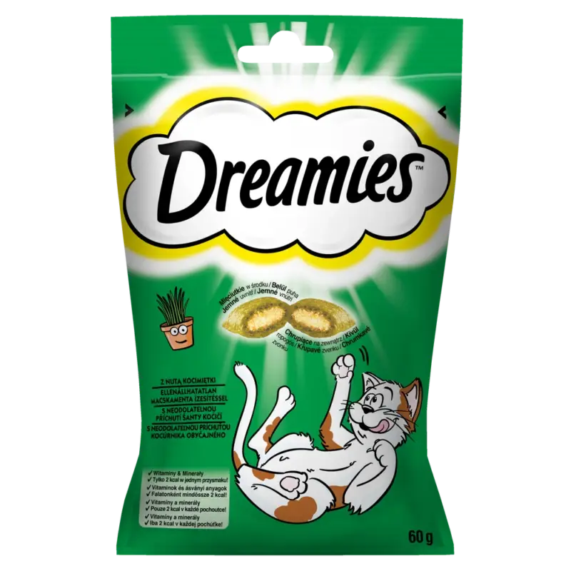 DREAMIES 60g - pamlsek s šantou kočičí Časově Omezené