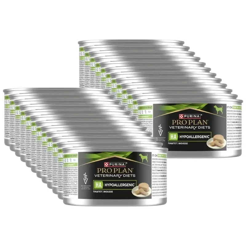 Dokud Zásoby Vydrží PRO PLAN Veterinary Diets HA Hypoalergenní vlhké krmivo pro psy myš 24x195g