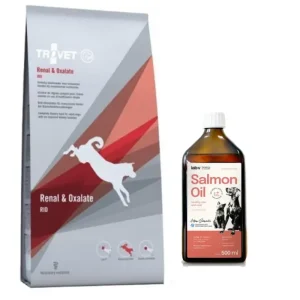 TROVET RID Renal & Oxalate 12,5kg + LAB V Lososový olej obohacený o vitamíny 500ml Aktuální