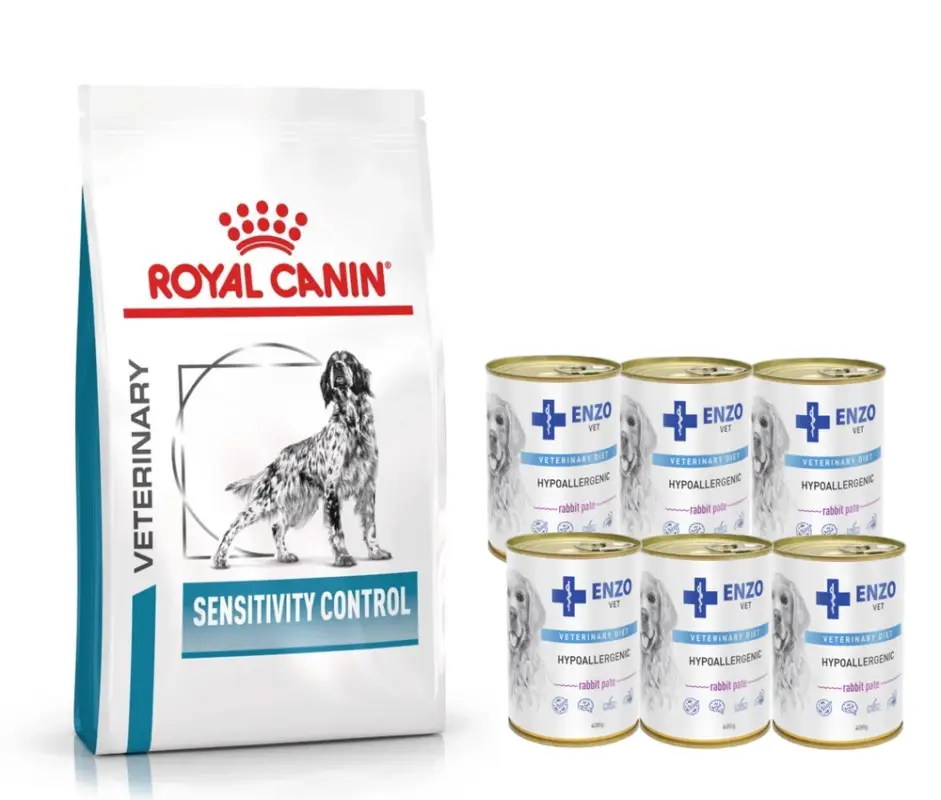 Nejlepší Volba ROYAL CANIN Sensitivity Control SC 21 14kg + ENZO VET Hypoallergenic králík 6x400g