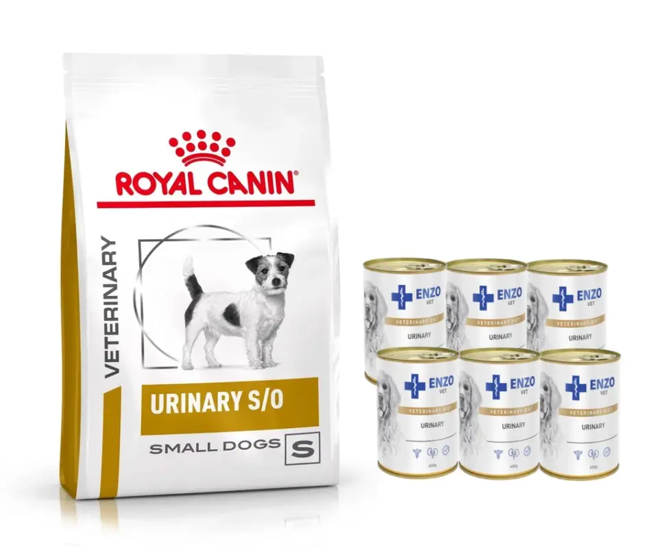 Akce ROYAL CANIN Urinary S/O USD 20 Small Dog 4 kg + ENZO VET Urinary 6 x 400 g