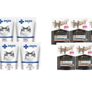 PURINA Veterinary PVD NF Renal Function Cat85g - salmon + ENZO VET Renal 6x100g Oblíbený