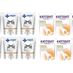 Nová Kolekce Kattovit Urinary Indicator 85g sáček + ENZO VET Urinary s hovězím masem 6x100g