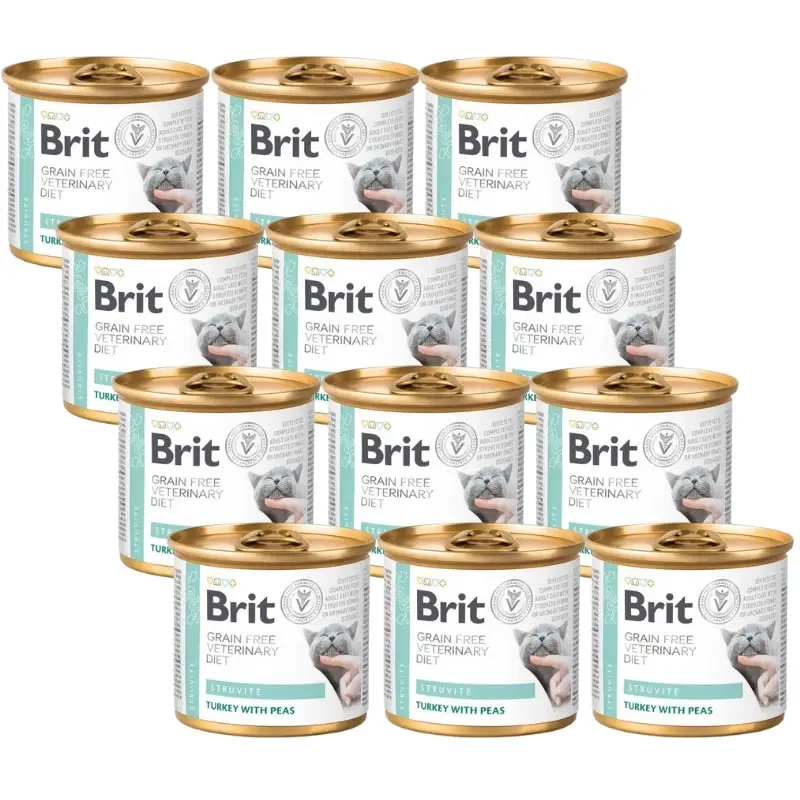 Brit gf veterinární výživa pro kočky Struvite 12x200g Rychlé Dodání