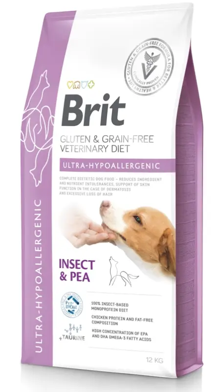 BRIT GF Veterinary Diets Dog Ultra-Hypoallergenic Insect 12 kg Ihned K Objednání