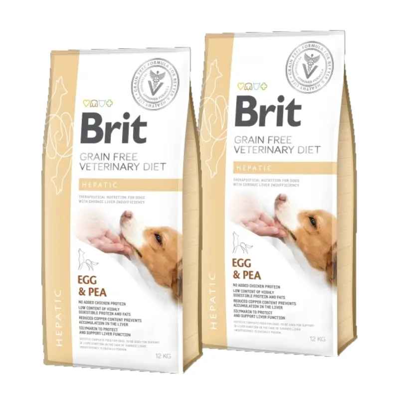 Sezónní Sleva Brit gf veterinární diety pro psy Hepatic 2x12kg