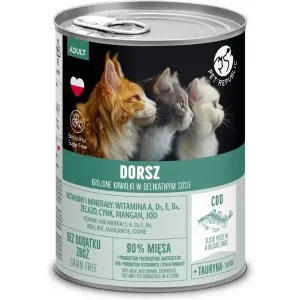 Rychlé Dodání PetRepublic kousky v omáčce s treskou 400g pro kočky