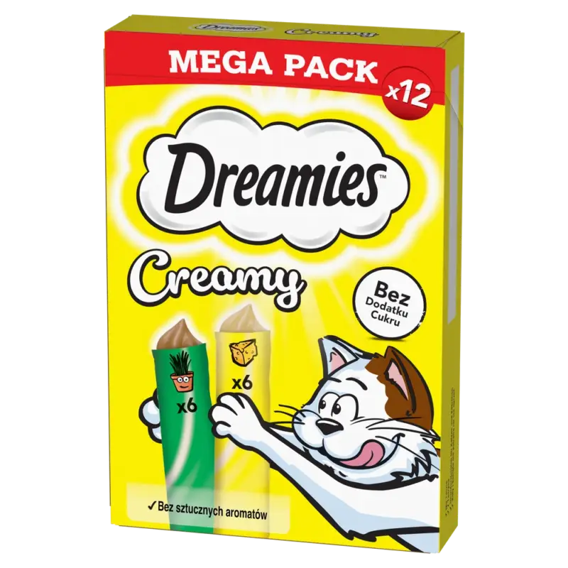 Přímo Od Výrobce DREAMIES Krémový se sýrem a šantou kočičí 12x10g