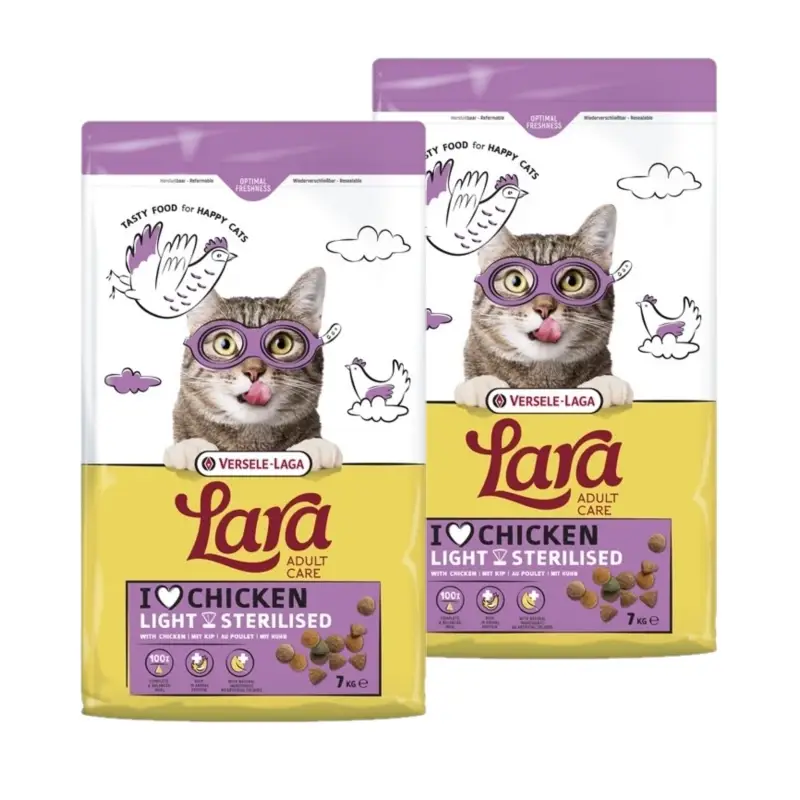 Cenový Hit Versele-Laga Lara Adult Light Sterilized 2x7kg - krmivo pro sterilizované kočky