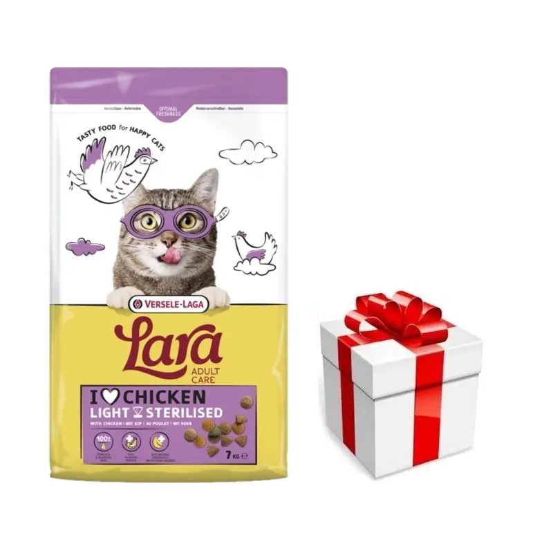 Levný Versele-Laga Lara Adult Light Sterilized 7kg - krmivo pro sterilizované kočky + překvapení pro kočku ZDARMA