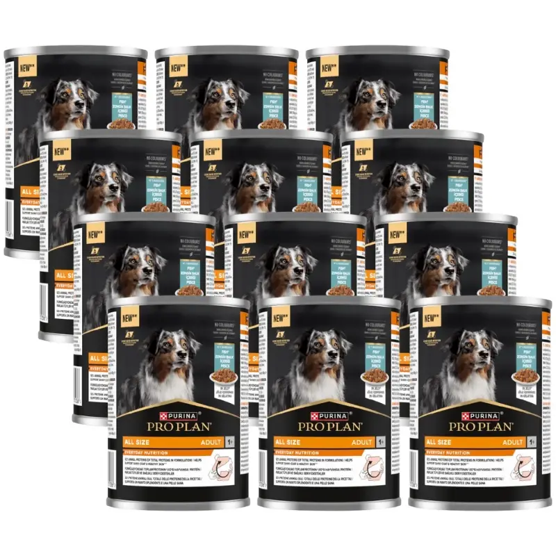 PRO PLAN Everyday Nutrition Krmivo pro dospělé psy bohaté na ryby v želé 12x400g Tovární Cena