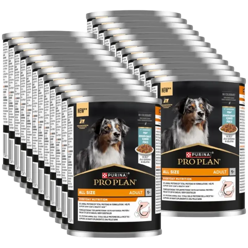 Nejprodávanější PRO PLAN Everyday Nutrition Krmivo pro dospělé psy bohaté na ryby v želé 24x400g