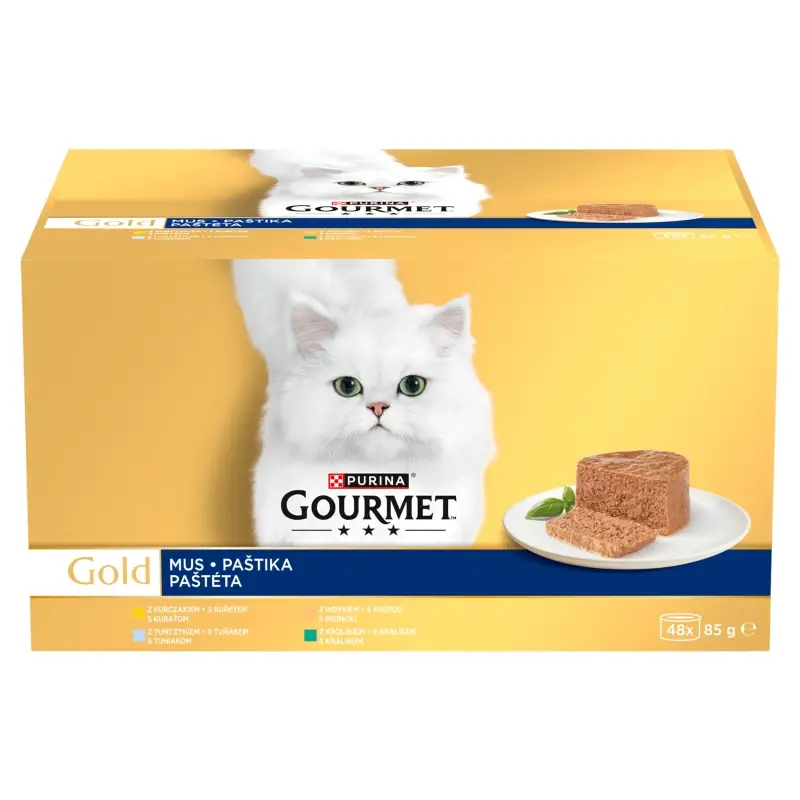 Gourmet Gold paštiky kuře krůta králík tuňák 48 x 85 g Nízká Cena