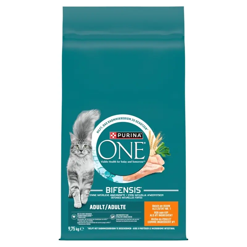 Cenově Výhodný Purina One Adult Kuře a pšenice krmivo pro dospělé kočky 9,75 kg