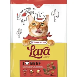 Vysoce Kvalitní VERSELE-LAGA Lara Adult Beef 1,9 kg – krmivo pro dospělé kočky s příchutí hovězího masa