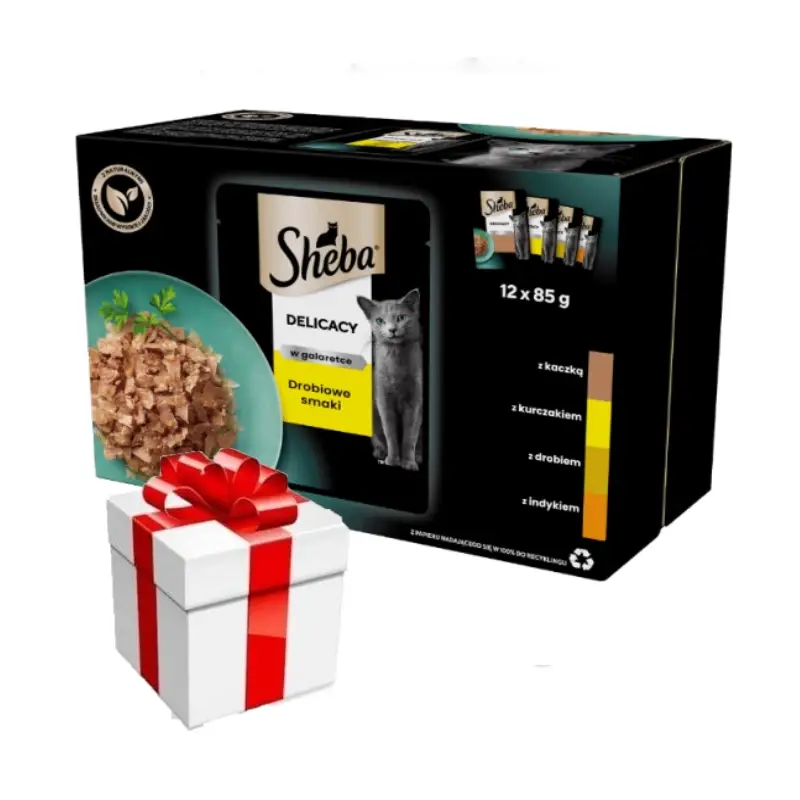 Levný Sheba Select Slices in jelle drůbeží 12 x 85 g kapsa kuře, krůta, kachna, drůbe SLEVA + překvapení pro kočku ZDARMA