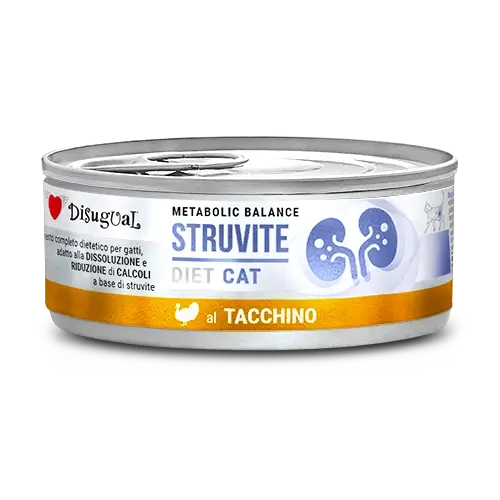 Autentický Disugual mokré krmivo pro kočky Veterinární STRUVITE Krůta (dospělí) 85 g