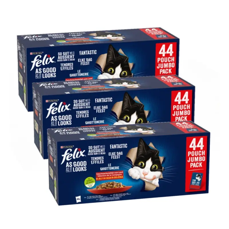 Felix Fantastic MIX příchutě v želé: 132x85g Nejprodávanější